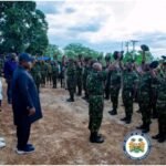 President Bio Inspects Newly Constructed Multi-Purpose Building At 5th Infantry Brigade