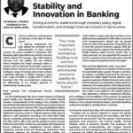 Interview with Dr. Ibrahim L. Stevens, Governor of the Bank of Sierra Leone