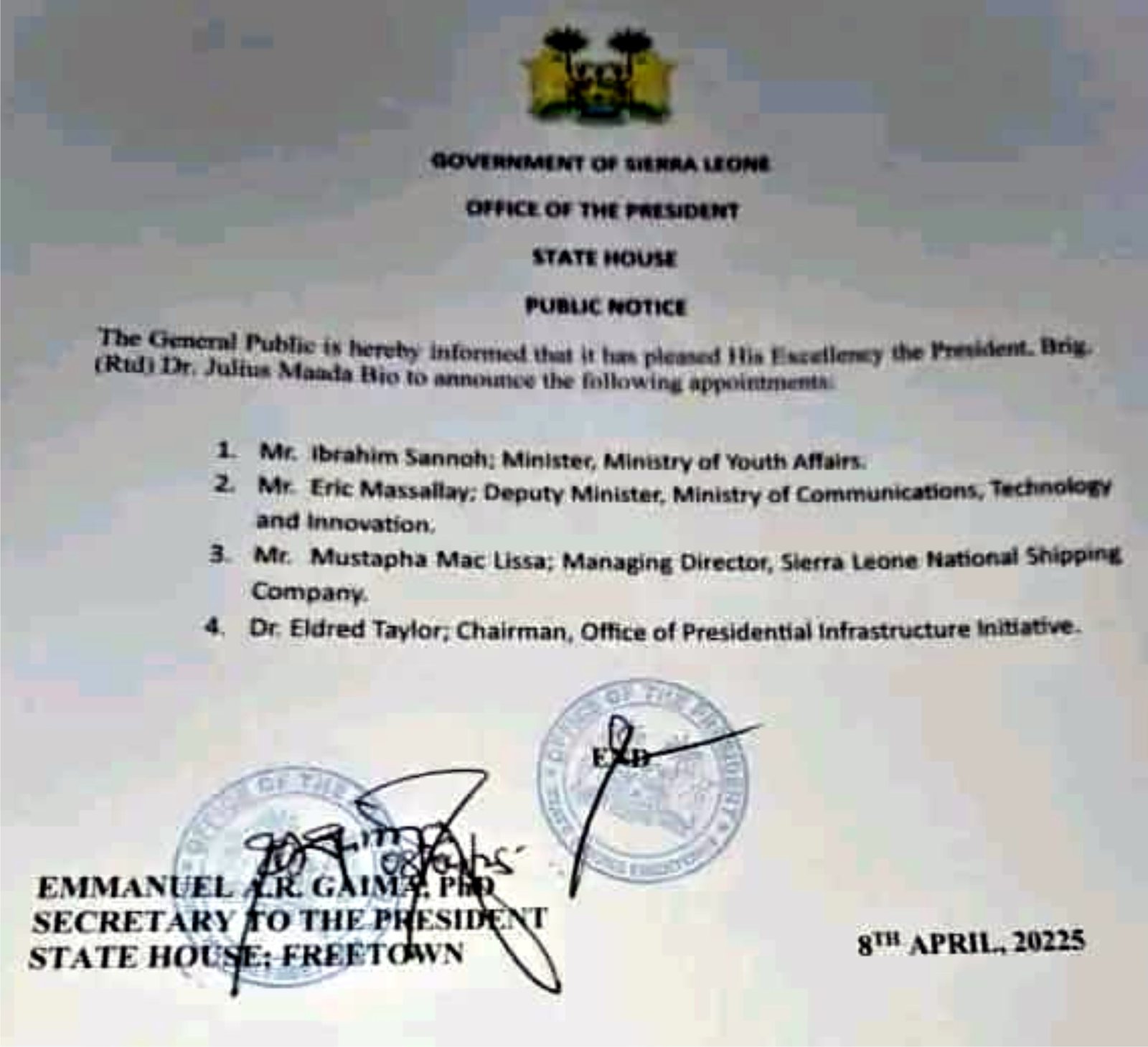 Bio Makes New Appointments