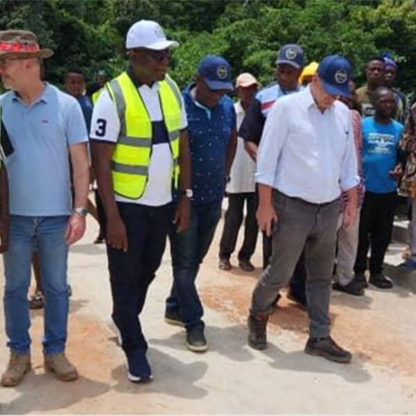 At Kaokor Crossing Points In Kono District… NaCSA & German Experts Monitors Bridge Construction Project