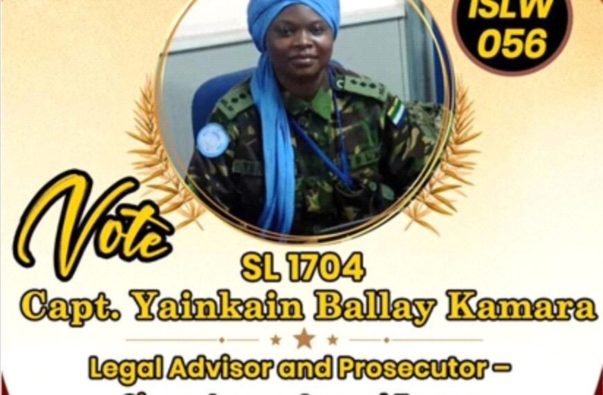 For 50 Most Influential Women… Captain Yainkain Ballay…