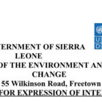 GOVERNMENT OF SIERRA LEONE MINISTRY OF THE ENVIRONMENT AND CLIMATE CHANGE