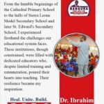 Inspirational Leader, Dr Ibrahim Bangura