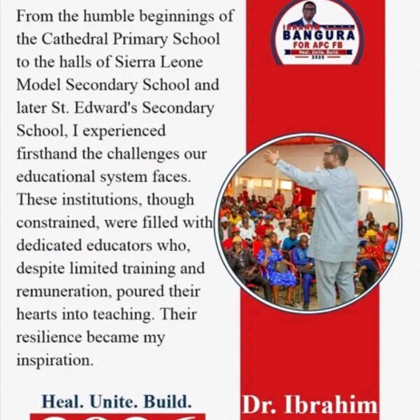 Inspirational Leader, Dr Ibrahim Bangura