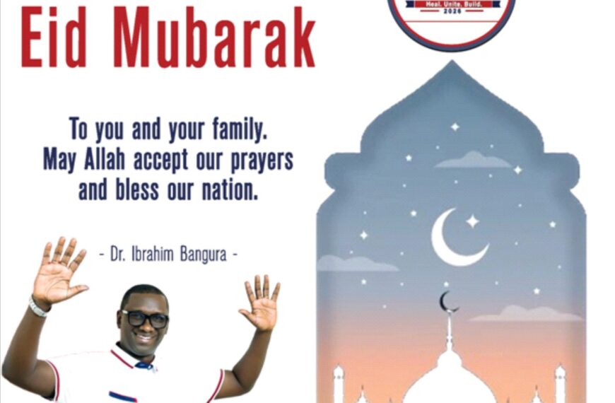 Dr Ibrahim Bangura Eid Mubarak Massage