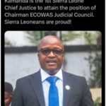 Meet The First Sierra Leone Chief Justice to Head ECOWAS Judicial Council.Congratulations to Sierra Leone