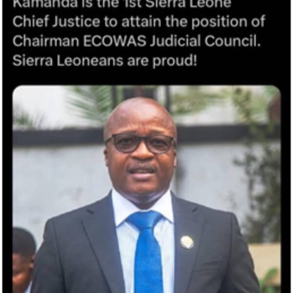 Meet The First Sierra Leone Chief Justice to Head ECOWAS Judicial Council.Congratulations to Sierra Leone