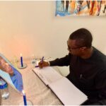 Dr Ibrahim Bangura mourns with Omrie Golley and family