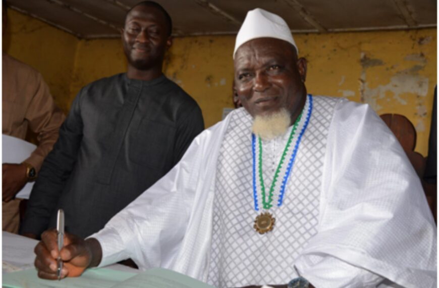 PARAMOUNT CHIEF OF SAMBAIA CHIEFDOM ENDORSES SLMMDMC’SLAND LEASE&hellip;