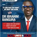 Join Dr. Ibrahim Bangura for a crucial engagement with APC executives as we work together to HEAL, UNITE & BUILD!