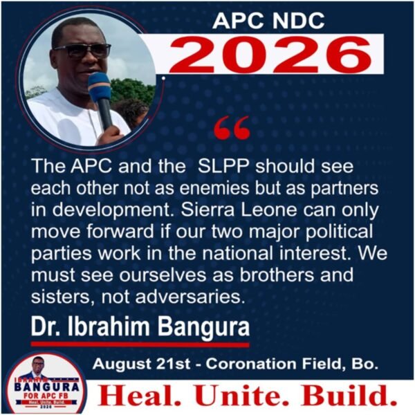 Dr Ibrahim Bangura Speaks Out