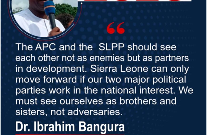 Dr Ibrahim Bangura Speaks Out